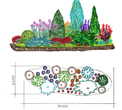 Проектирование цветника и клумб 